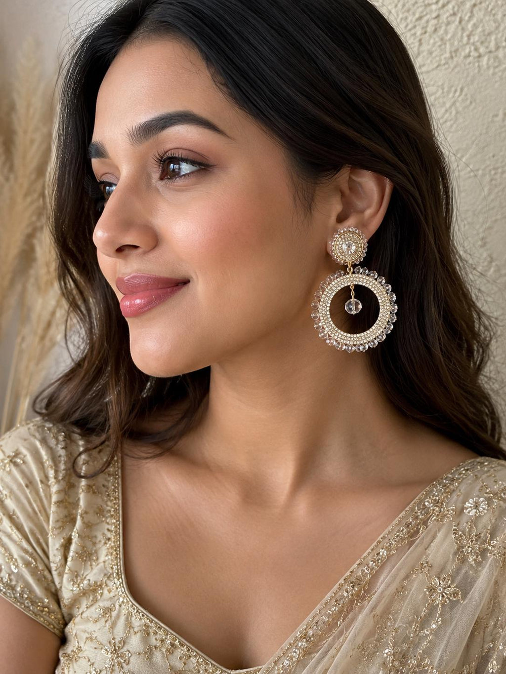 Crystal hoop earrings