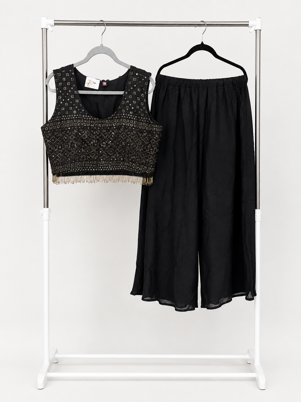 Three-piece black party set alternate view