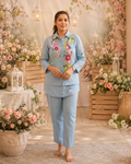 Embroidered two-piece co-ord set