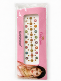 Multicolor stone bindi set for bridal and party wear