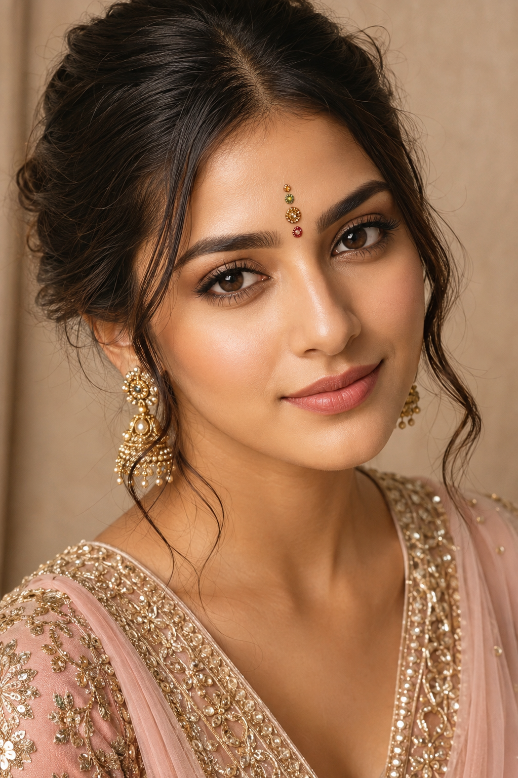 Multicolor stone bindi set assortment detail