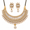 CZ mangalsutra necklace and earring set