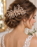 Floral bridal hair comb accessory
