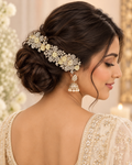 Pearl floral bridal hair comb