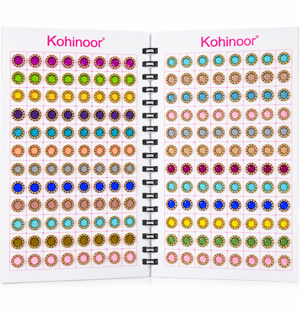 Kohinoor multicolor bindi book small border collection