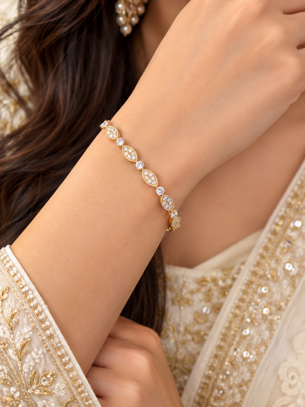 Gold-plated 925 sterling silver bracelet