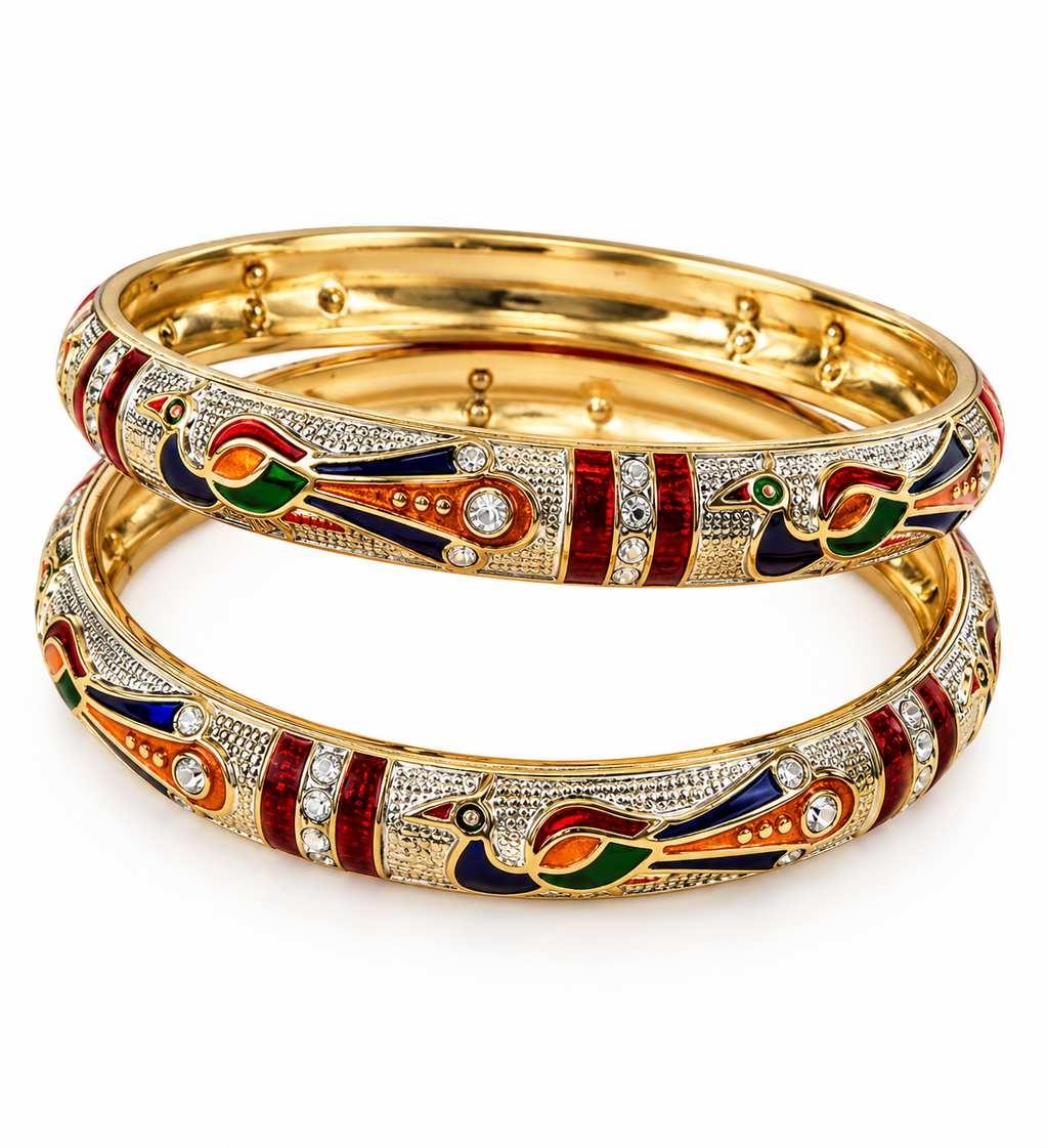 Colorful traditional bangle set size 2.4