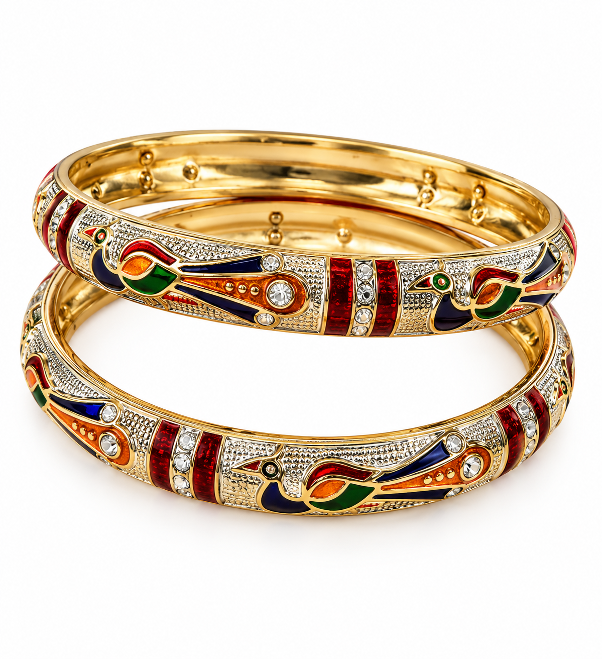 Colorful traditional bangle set size 2.4
