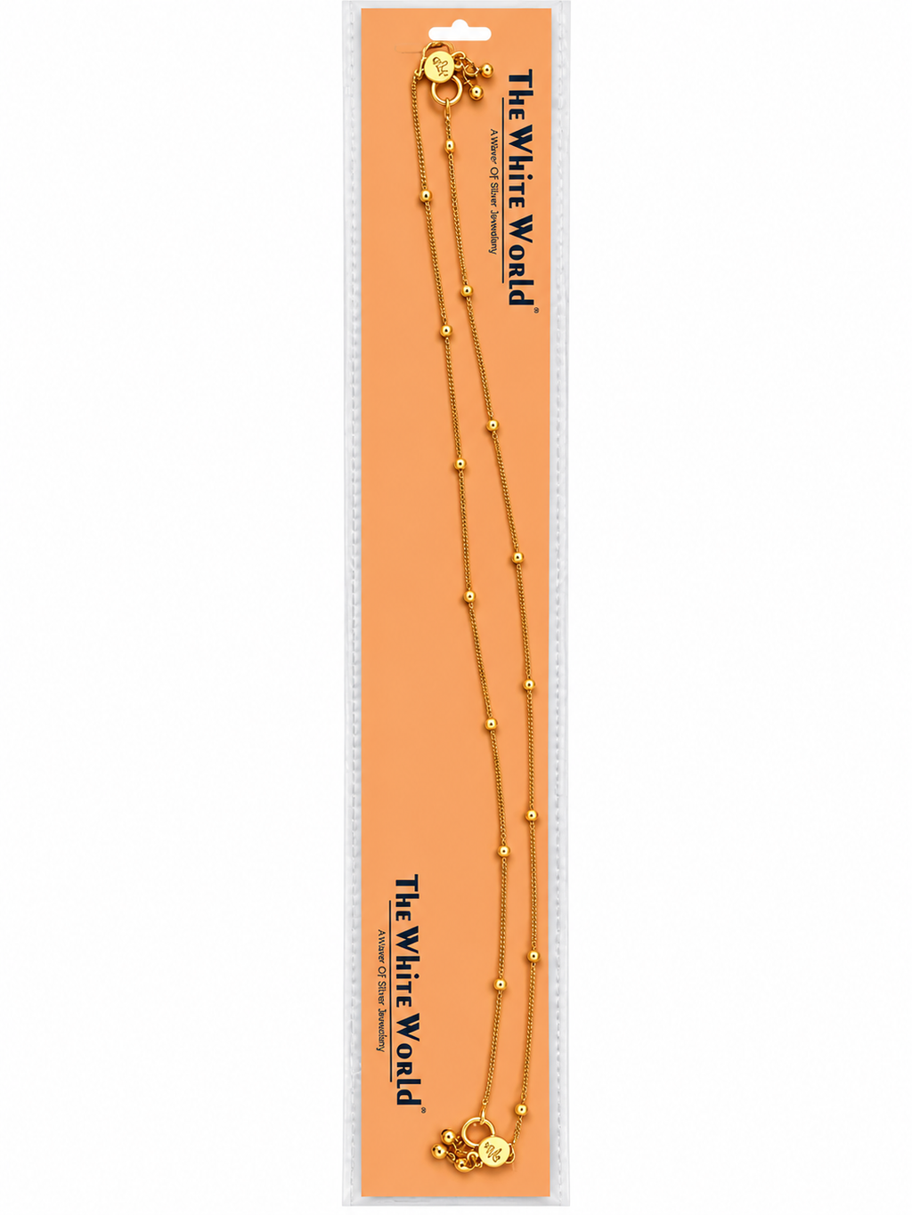 Gold-Tone Beaded Anklet