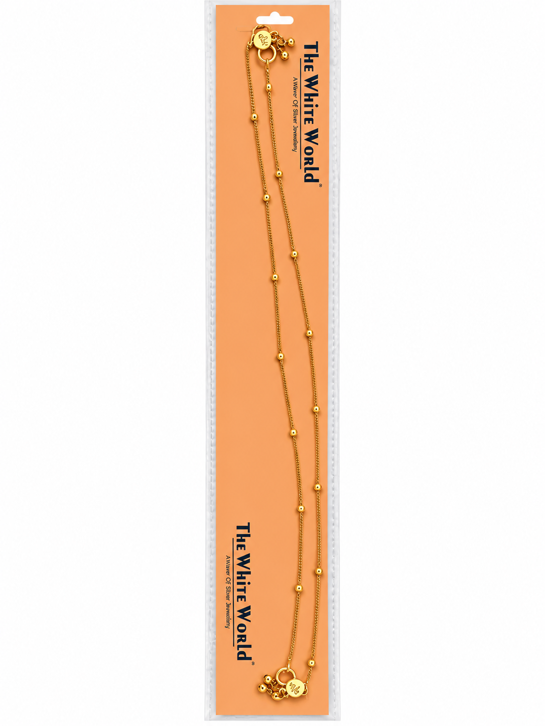 Gold-Tone Beaded Anklet