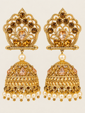 Stone & Pearl Jhumka Earrings