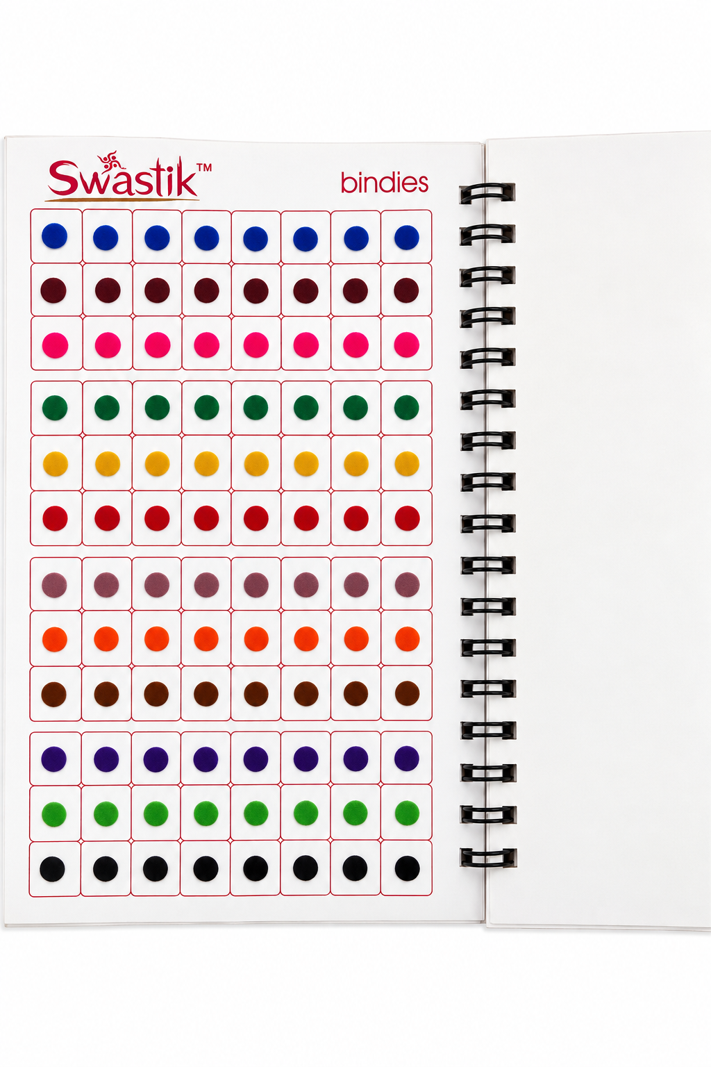Multicolor Plain Mini Bindi Book – Round Sticker Bindis