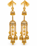 Gold Bridal Kalire with Pearl & Jhumka Detailing