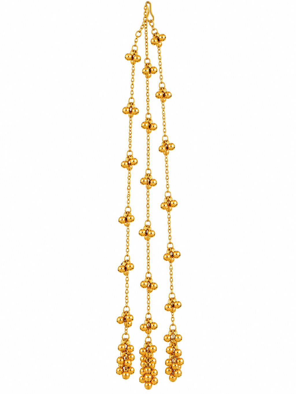 Gold hair braid chain parandi jewelry alternate view
