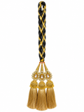 Black & Gold Bridal Parandi with Jhumka Tassels