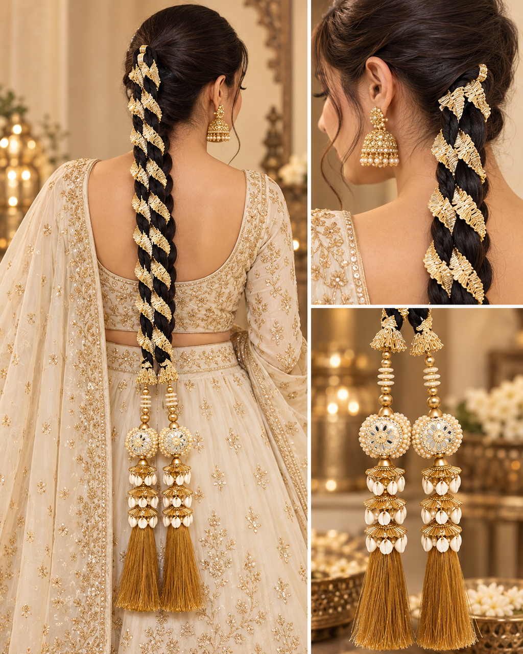 Black, Gold & Ivory Punjabi Parandi