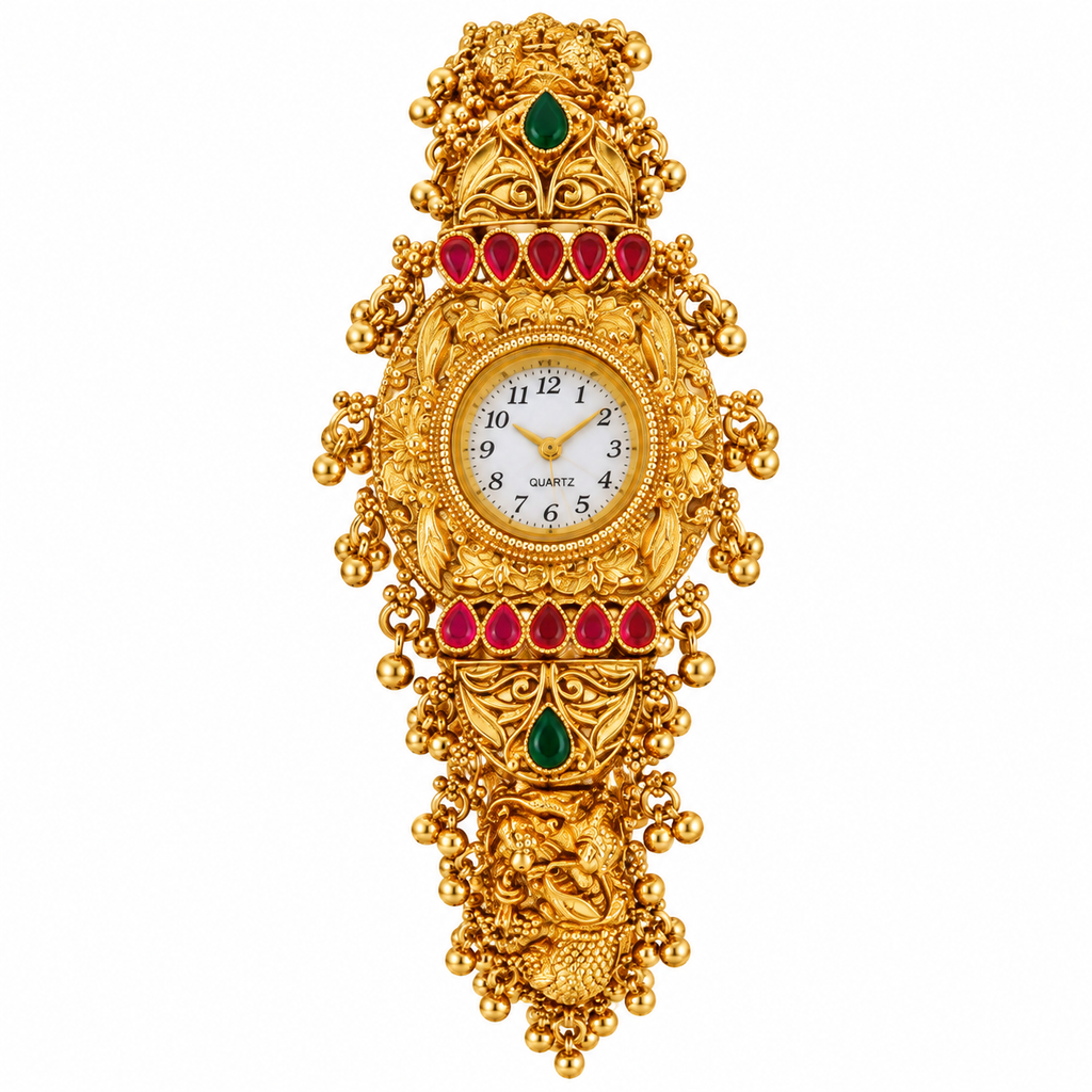 Traditional Gold-Tone Bridal Watch