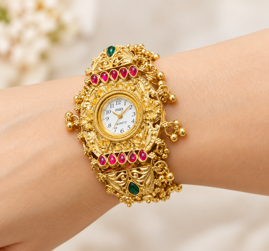 Traditional Gold-Tone Bridal Watch