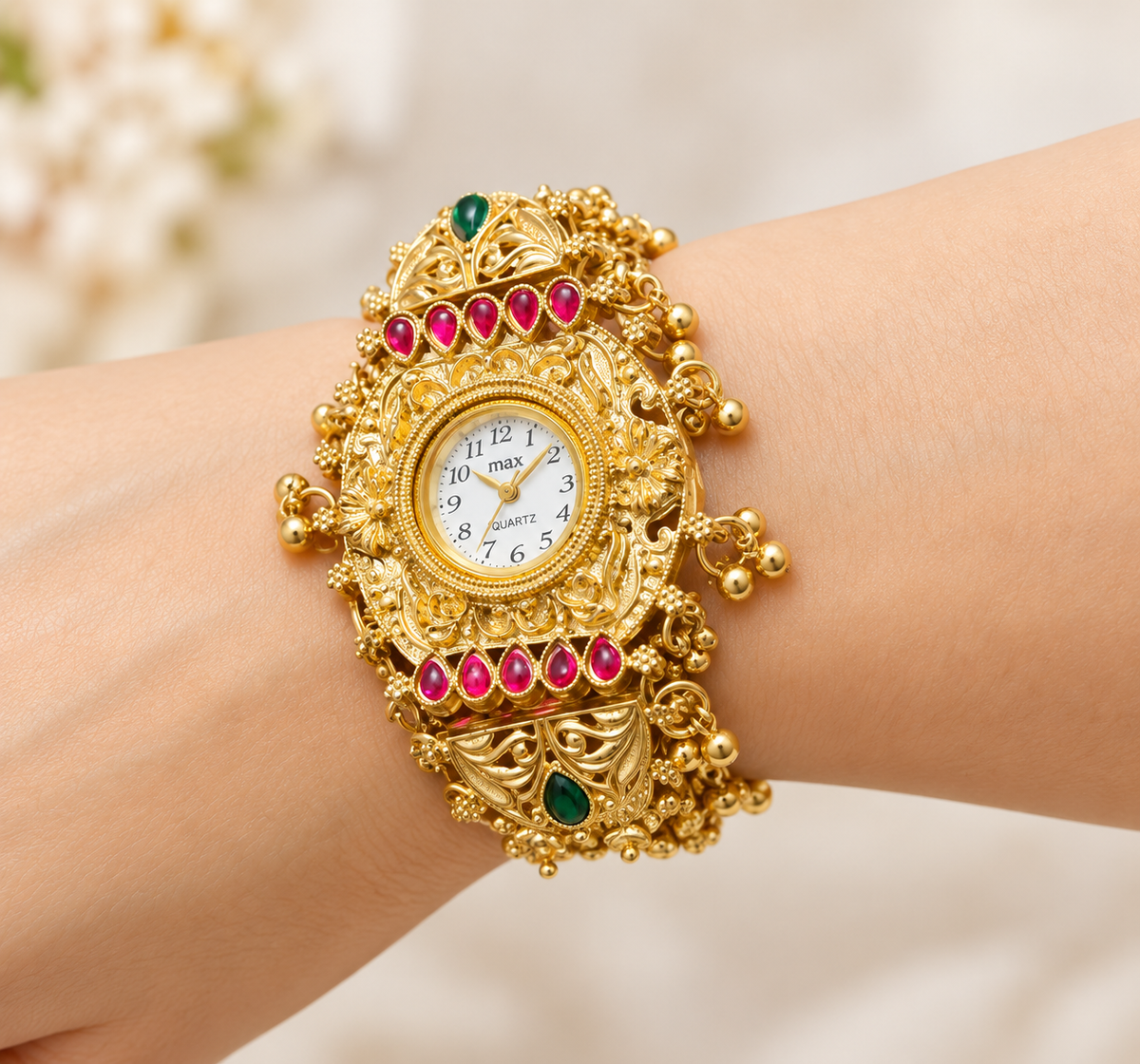 Traditional Gold-Tone Bridal Watch