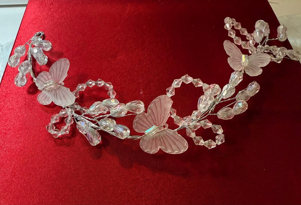 Floral bridal hair comb – multicolor flower styling detail